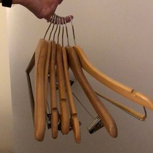 7 Wooden Suit Hangers